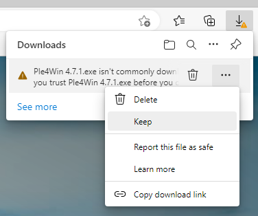 Download via MS Edge 2