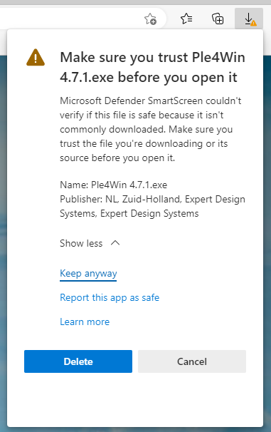 Download via MS Edge 3