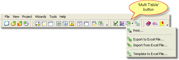 Multi Table Button On Toolbar